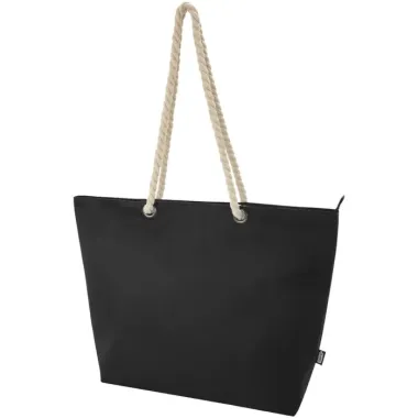 Bolsa de playa refrigeradora de material reciclado GRS con asas de cuerda Poliéster reciclado con certificado GRS - Anxe