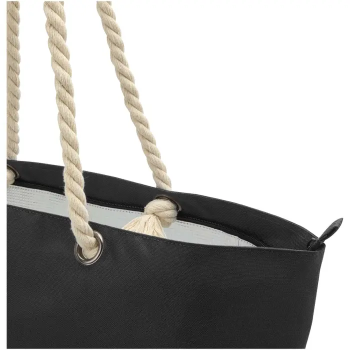 Bolsa de playa refrigeradora de material reciclado GRS con asas de cuerda Poliéster reciclado con certificado GRS - Anxe miniatura 6