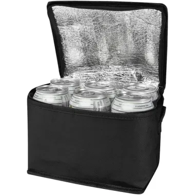 Bolsa isotérmica para 6 latas no tejida de material reciclado GRS de 4 l Poliéster reciclado con certificado GRS - Abdu