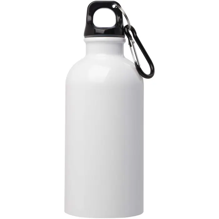 Bidón de 400 ml de acero inoxidable con certificado RCS con mosquetón 91% Acero inoxidable reciclado, 9% Plástico PP - Caaz miniatura 2