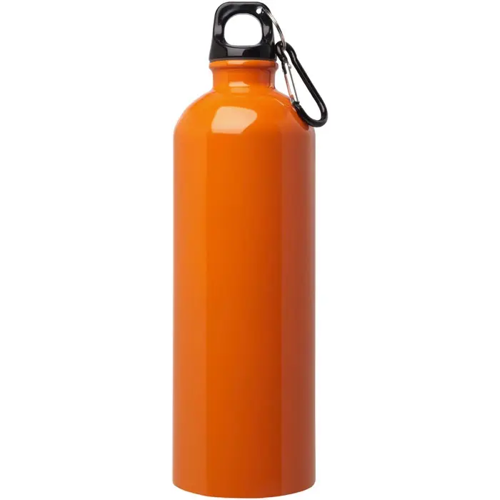 Bidón de 750 ml de acero inoxidable con certificado RCS con mosquetón 91% Acero inoxidable reciclado, 9% Plástico PP - Luvo miniatura 2