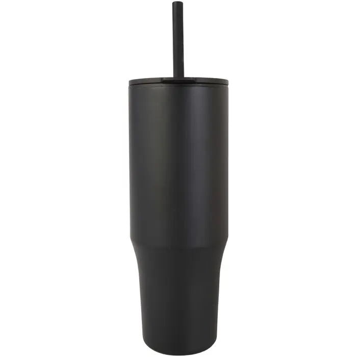 Vaso con aislamiento de 900 ml con certificado RCS y pajita de silicona 90% Acero inoxidable reciclado, 10% Plástico PP - Acav miniatura 2