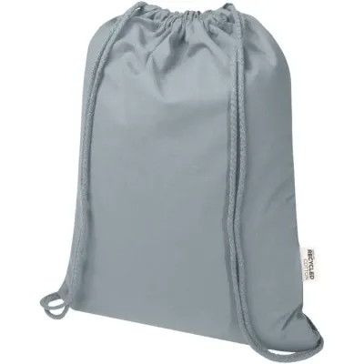 Bolsa de 5 L con cordón de algodón reciclado de 140 g/m² con certificado GRS 60% Algodón reciclado certificado GRS, 40% Poliéster reciclado con certificado GRS, 140 g/ - Pait