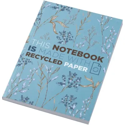Libreta A5 de tapa blanda con 100 hojas de papel reciclado Papel reciclado, 80% Cartón reciclado, 20% Papel de cartón - Zuub