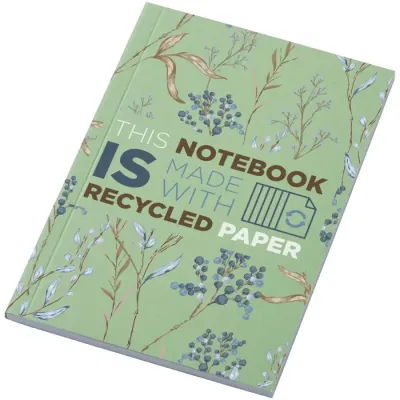 Libreta A6 de tapa blanda con 50 hojas de papel reciclado Papel reciclado, 80% Cartón reciclado, 20% Papel de cartón - Ejje