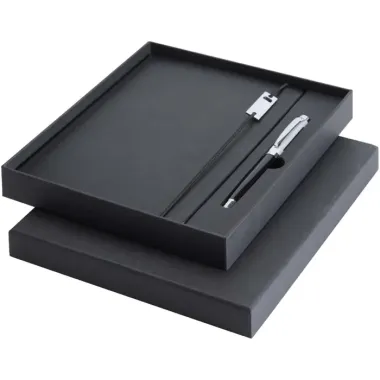 Set de libreta de tapa dura A5 y rollerball Papel certificado FSC - Xofo