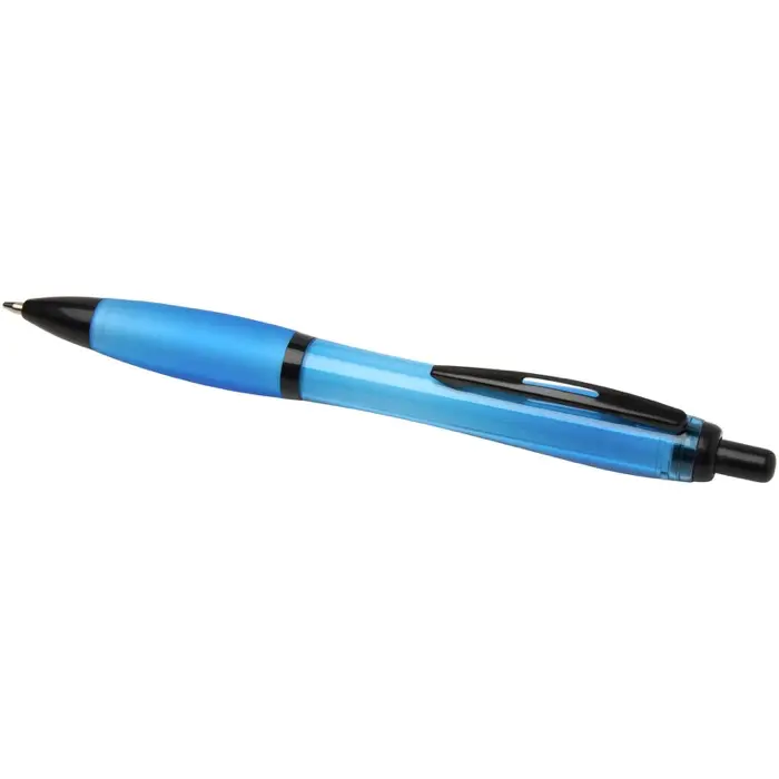 Bolígrafo de plástico reciclado con adornos negros (tinta negra) Plástico ABS reciclado - Taor miniatura 4