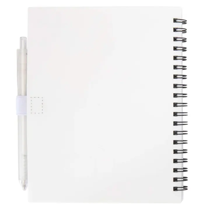 Juego de libreta de tapa blanda y bolígrafo de plástico reciclado (tinta azul) Polipropileno reciclado - Cual miniatura 3