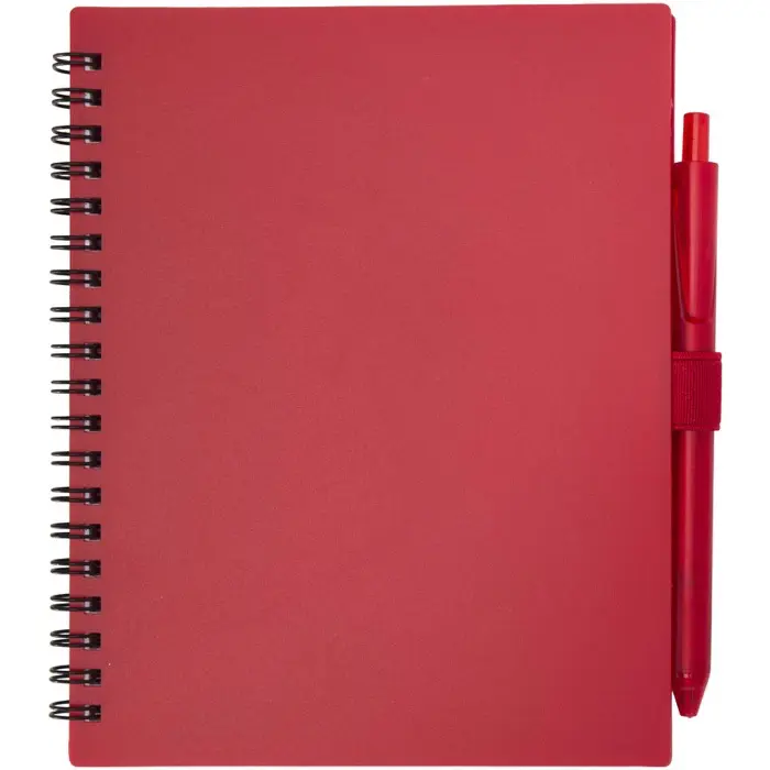 Juego de libreta de tapa blanda y bolígrafo de plástico reciclado (tinta azul) Polipropileno reciclado - Cual miniatura 2