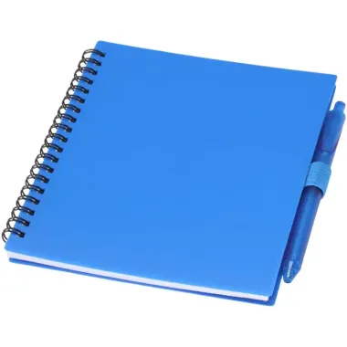 Juego de libreta de tapa blanda y bolígrafo de plástico reciclado (tinta azul) Polipropileno reciclado - Cual