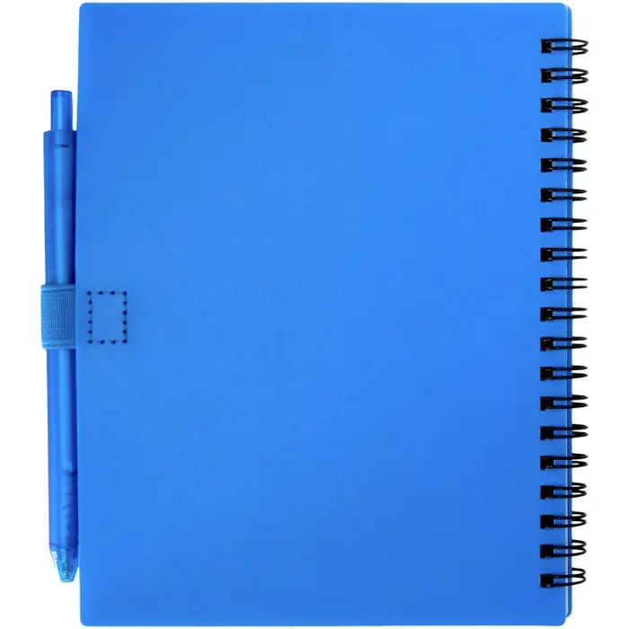 Juego de libreta de tapa blanda y bolígrafo de plástico reciclado (tinta azul) Polipropileno reciclado - Cual miniatura 3