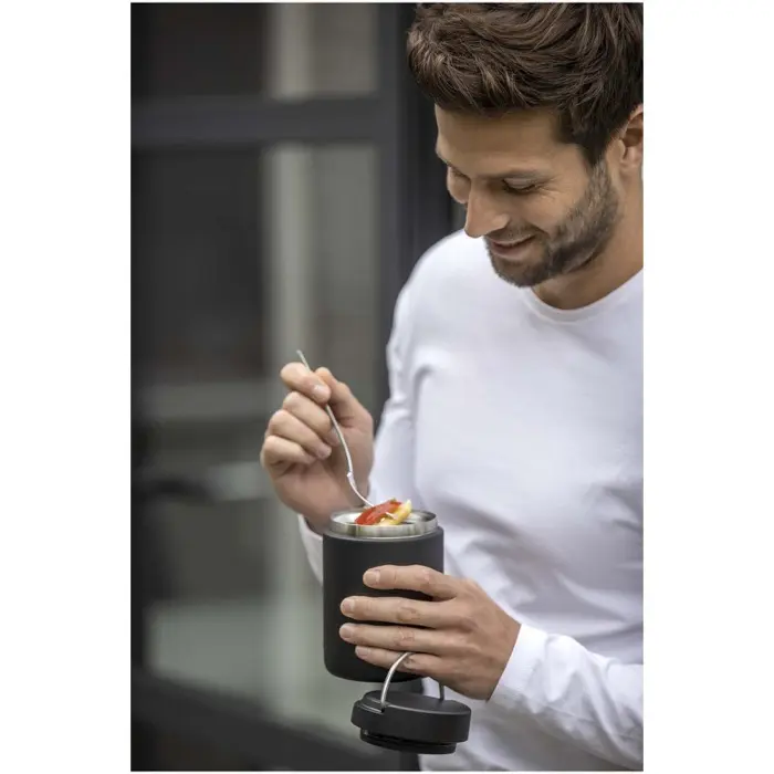 Fiambrera de 500 ml de acero inoxidable reciclado con aislamiento 80% Acero inoxidable reciclado, 20% Plástico PP - Koid miniatura 8