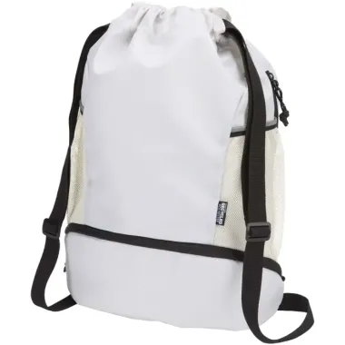 Bolsa deportiva de 18 L con cordón y compartimento inferior de material reciclado con certificado GRS Ripstop Poliéster reciclado con certificado GRS, 420D - Iszo