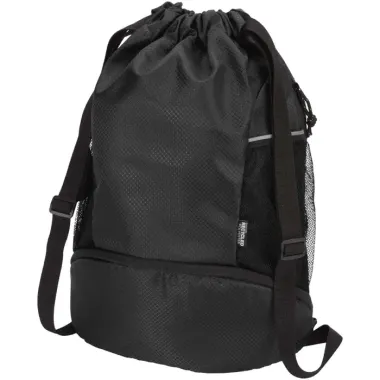 Bolsa deportiva de 18 L con cordón y compartimento inferior de material reciclado con certificado GRS Ripstop Poliéster reciclado con certificado GRS, 420D - Iszo