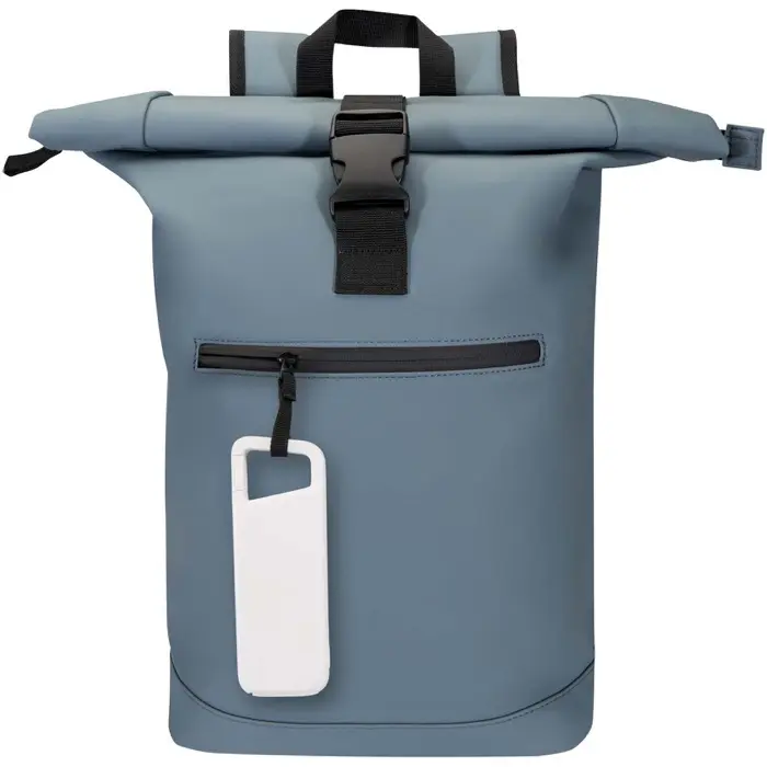 Batería externa de 5000 mAh y 12 W de plástico reciclado resistente al agua con mosquetón Plástico ABS reciclado - Cuit miniatura 6