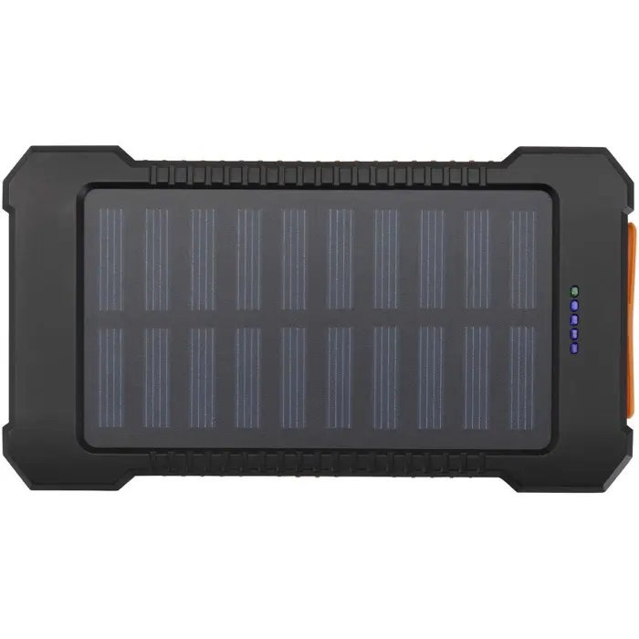 Batería externa solar de 5000 mAh y 10 W de plástico reciclado robusto con linterna incorporada Plástico ABS reciclado - Hued miniatura 2