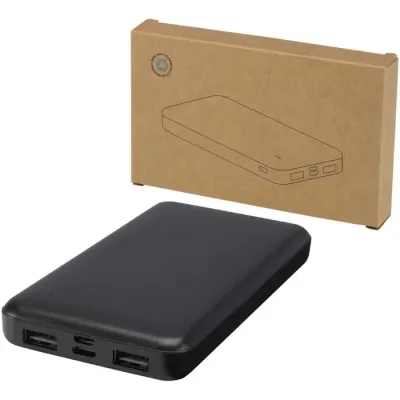 Batería externa de plástico reciclado de 10 000 mAh y 10 W Plástico ABS reciclado - Roun