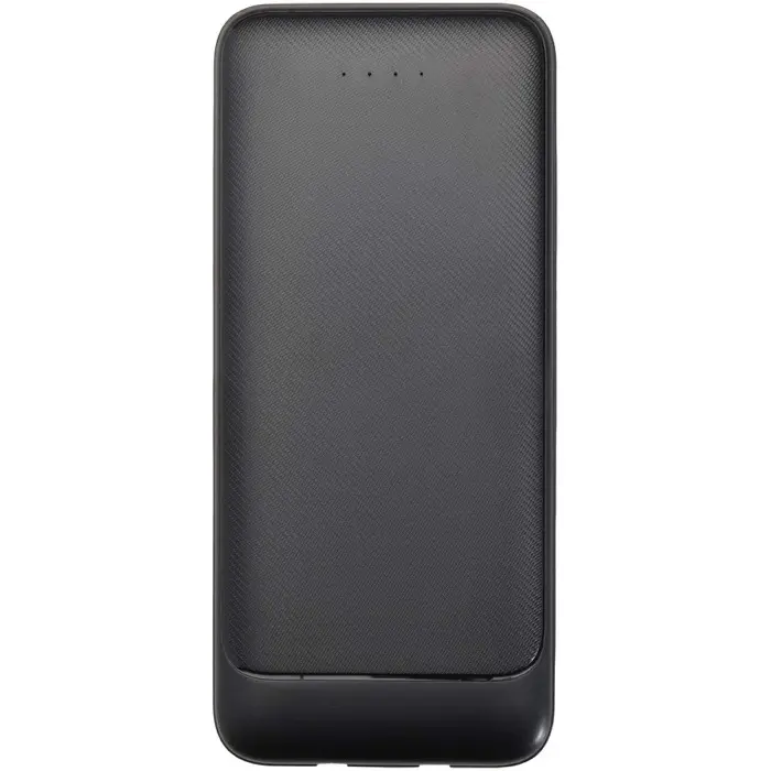 Batería externa de plástico reciclado de 10 000 mAh y 10 W con 2 cables integrados Plástico ABS reciclado - Guiz miniatura 2