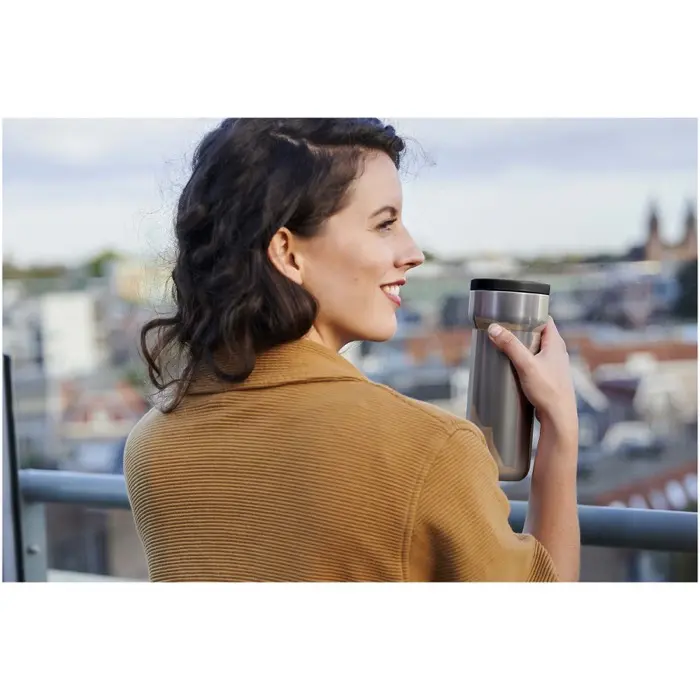 Taza con aislamiento de acero inoxidable de 375 ml Acero inoxidable, Plástico PP, Plástico de silicona - Umcu miniatura 3