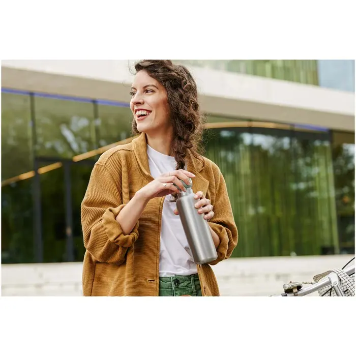 Botella de agua con aislamiento de 500 ml Acero inoxidable, Plástico PP, Plástico de silicona - Xaan miniatura 3