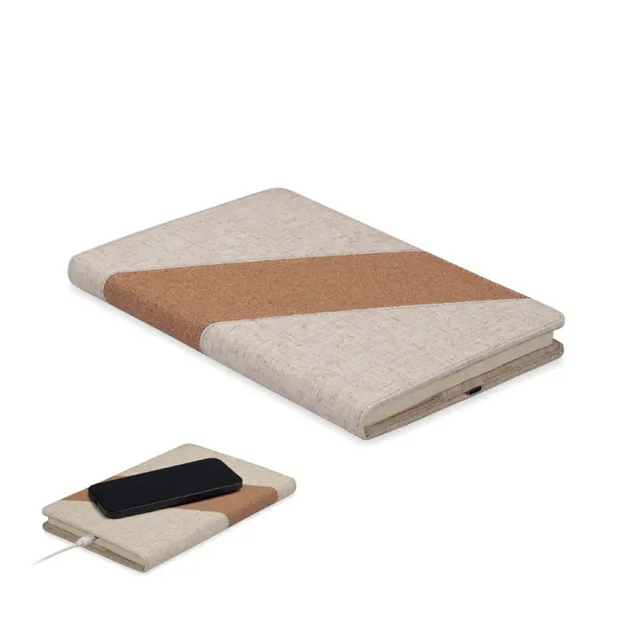 Cuaderno A5 con cargador 15W Corcho - Faux miniatura 1