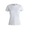 Camiseta Mujer Blanca "keya" 100% Algodón Ring Spun, Single Jersey 180 g/ m2 - Qeki