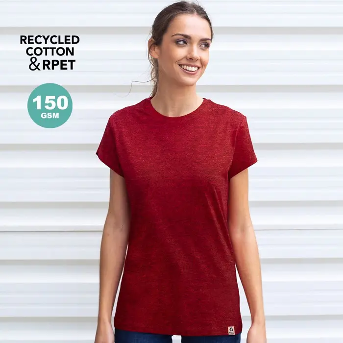 Camiseta Mujer 60% Algodón Reciclado Single Jersey/ 40% Poliéster RPET 150 g/ m2 - Fado miniatura 2