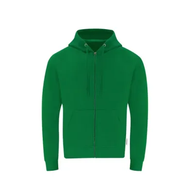 Sudadera Adulto Capucha + Cremallera 60% Algodón Orgánico/ 40% Poliéster RPET 280 g/ m2 - Etza