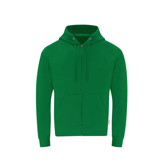 Sudadera Adulto Capucha + Cremallera 60% Algodón Orgánico/ 40% Poliéster RPET 280 g/ m2 - Etza miniatura 1
