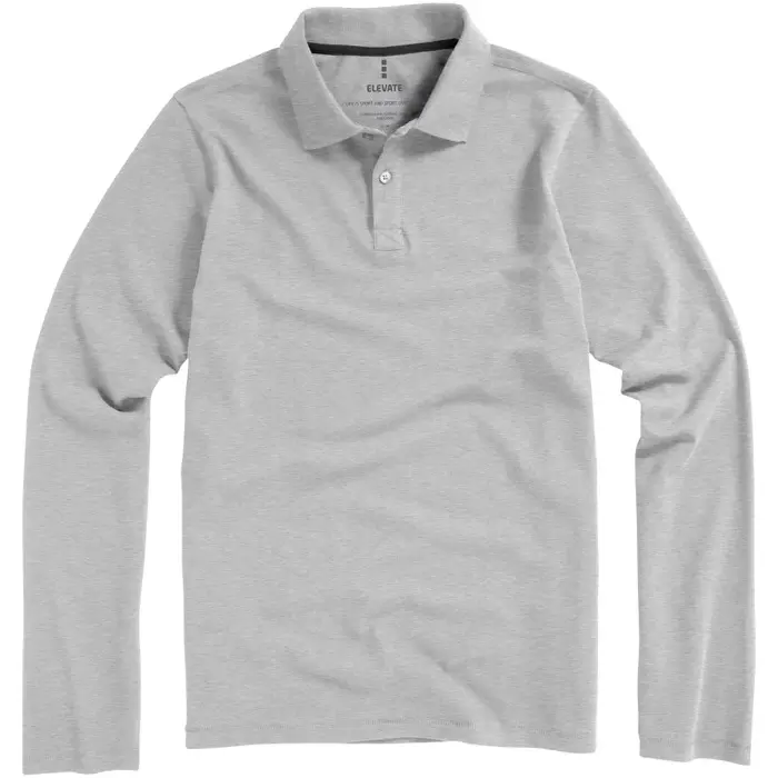 Polo de manga larga para hombre Punto piqué 90% Algodón, 10% Viscosa, 200 g/m2 - Xoqa miniatura 2