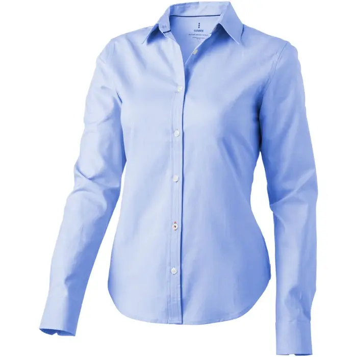 Camisa tipo Oxford de manga larga de mujer Oxford 100% Algodón, 142 g/m2 - Qimu miniatura 1