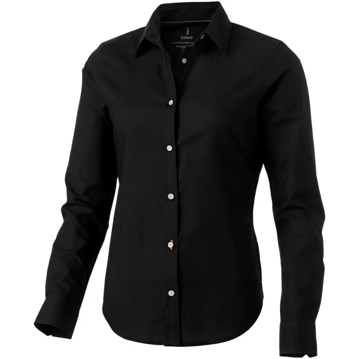 Camisa tipo Oxford de manga larga de mujer Oxford 100% Algodón, 142 g/m2 - Qimu miniatura 1