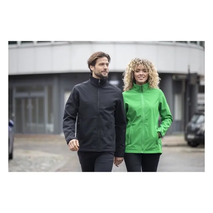 Chaqueta softshell de mujer Tejido de estiramiento mecánico con una membrana impermeable y transpirable y con un acaba - Yofo miniatura 2