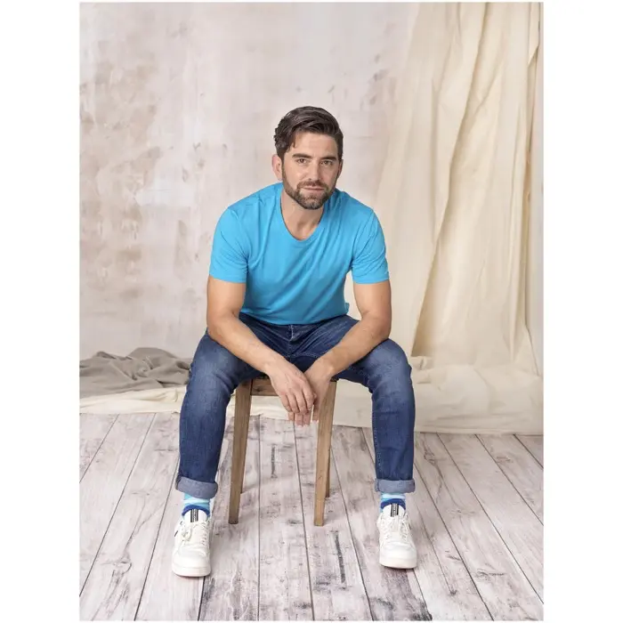 Camiseta orgánica de manga corta para hombre Punto de jersey sencillo Algodón orgánico, 160 g/m2 - Zexu miniatura 4