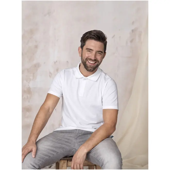 Polo orgánico de manga corta para hombre Punto piqué Algodón orgánico, 180 g/m2 - Ramo miniatura 4