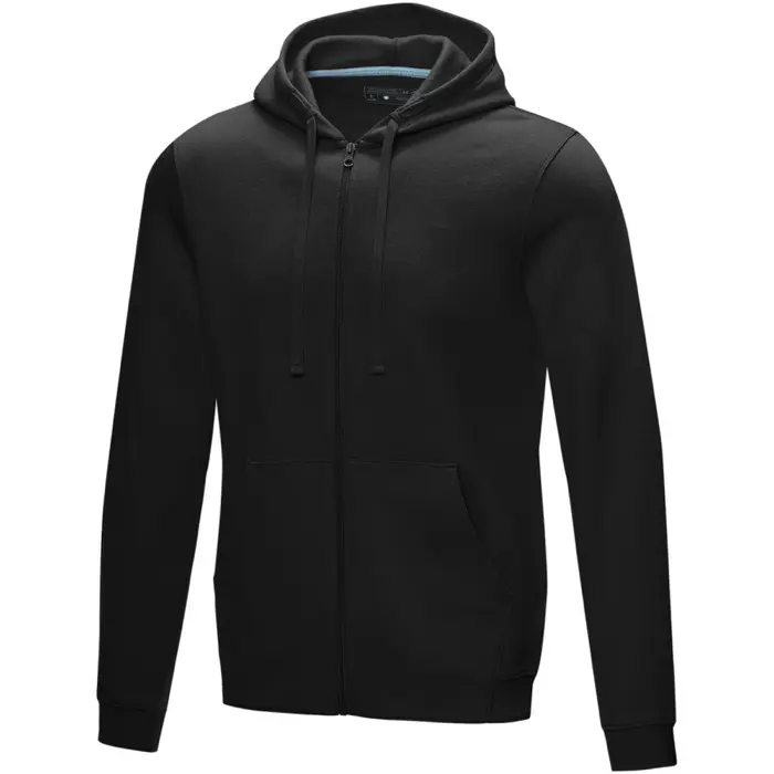 Sudadera con capucha y cremallera completa de orgánico para hombre Punto Algodón orgánico Poliéster reciclado, 280 g/m2 - Zeva miniatura 1