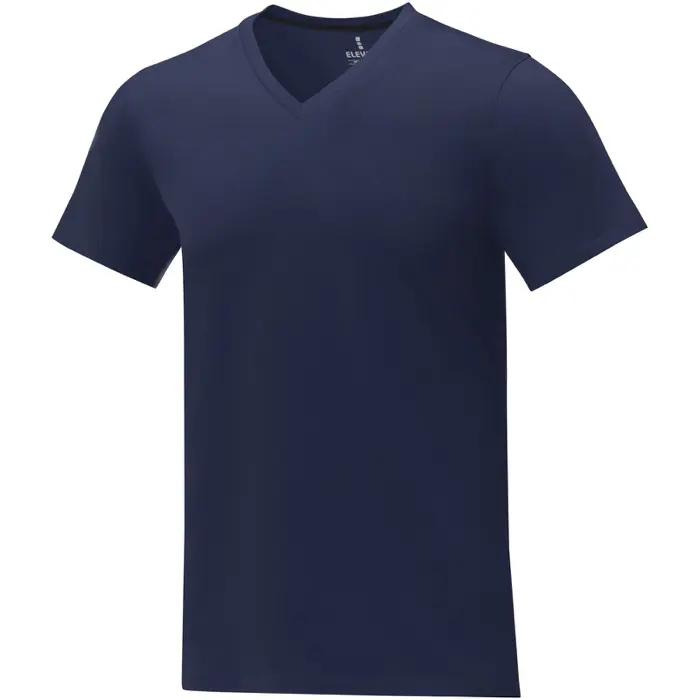 Camiseta de manga corta y cuello en V para hombre Punto de jersey sencillo 100% Algodón, 160 g/m2 - Zobe miniatura 1