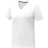Camiseta de manga corta y cuello en V para mujer Punto de jersey sencillo 100% Algodón, 160 g/m2 - Heni