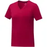 Camiseta de manga corta y cuello en V para mujer Punto de jersey sencillo 100% Algodón, 160 g/m2 - Heni
