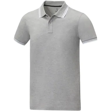 Polo de manga corta con ribete para hombre Punto piqué 90% Algodón, 10% Viscosa, 200 g/m2 - Runa