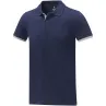 Polo de manga corta de dos tonos para hombre Punto piqué 100% Algodón BCI, 200 g/m2 - Ceru