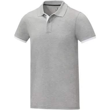 Polo de manga corta de dos tonos para hombre Punto piqué 90% Algodón, 10% Viscosa, 200 g/m2 - Ceru