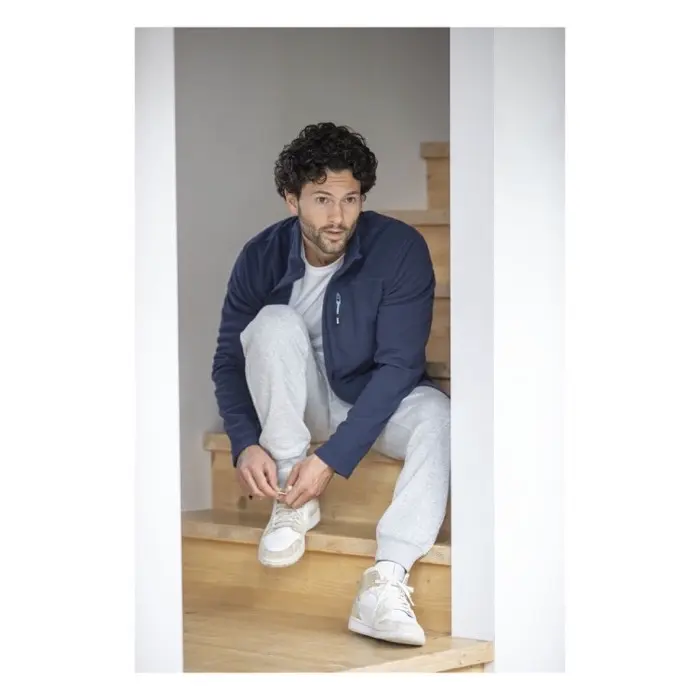 Chaqueta polar con cremallera entera reciclada GRS para hombre Microforro 100% Poliéster reciclado con certificado GRS, 174 g/m2 - Ducu miniatura 3