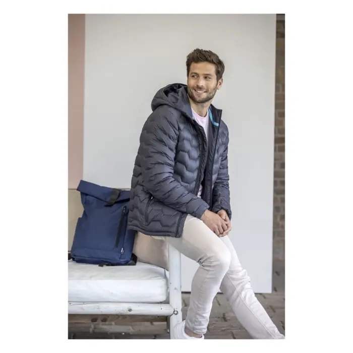 Chaqueta aislante de material reciclado GRS para hombre Tejido Dull cire de poliéster 380T con repelente al agua y acabado a prueba de golpes. Nyl - Nimo miniatura 2