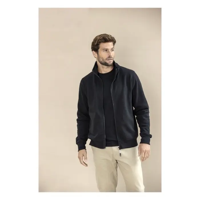 Sudadera unisex con cremallera completa de material reciclado  Aware™ Punto 50% Algodón reciclado, 50% Poliéster reciclado, 320 g/m2 - Goje miniatura 3