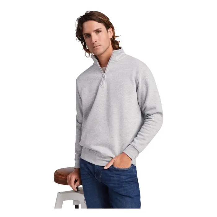 Sudadera con media cremallera Punto 50% Algodón, 50% Poliéster, 280 g/m2 - Kubo miniatura 2