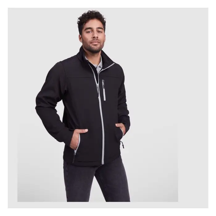Chaqueta softshell para hombre Tejido 92% Poliéster, 8% Elastano, 300 g/m2, Bonding, Microforro 100% Poliéster - Voqi miniatura 3