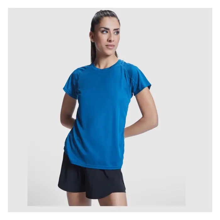 Camiseta deportiva de manga corta para mujer Punto entrelazado 100% Poliéster, 135 g/m2 - Yilo miniatura 3