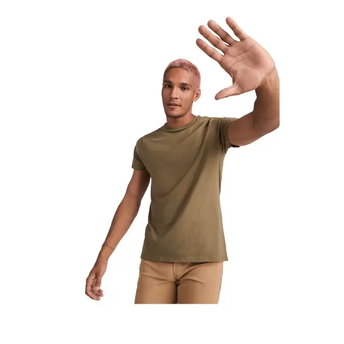 Camiseta de manga corta para hombre algodón orgánico Punto de jersey sencillo 85% Algodón orgánico, 15% Viscosa, 175 g/m2 - Kowu miniatura 3