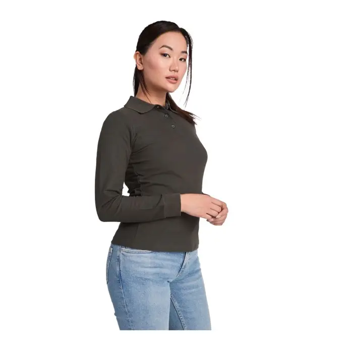 Polo de manga larga para mujer Punto piqué 85% Algodón, 15% Viscosa, 220 g/m2 - Baxi miniatura 2